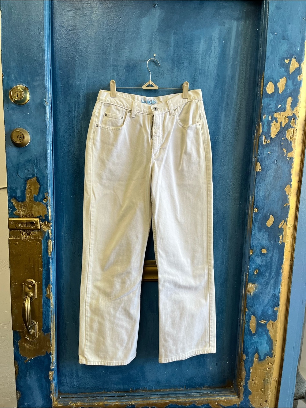 L.A. Blues White Straight-Leg Jeans